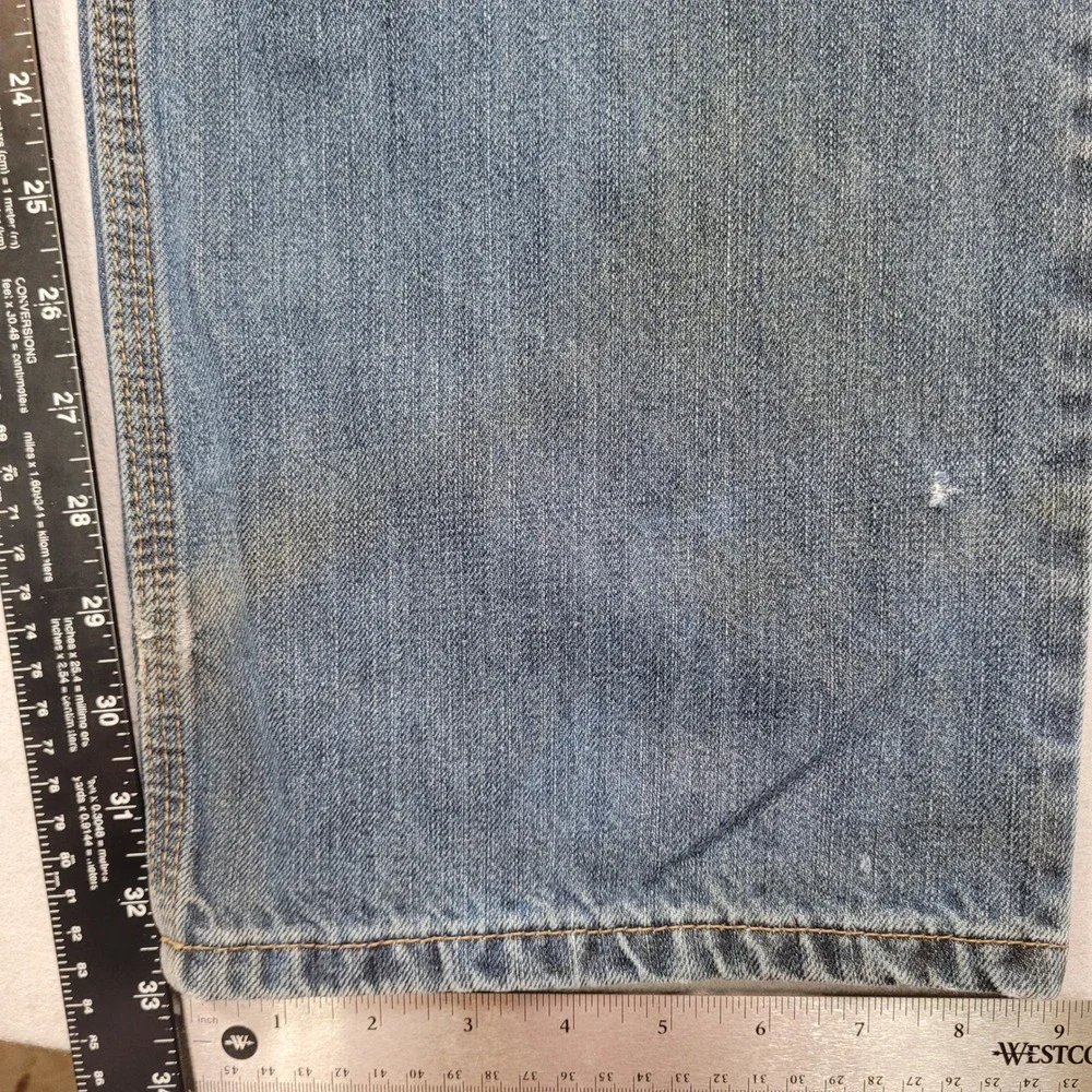 Carhartt Mens Relaxed Fit Straight Leg Blue Jeans 38x34 Grunge Work 101483-968